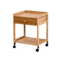 Modern Design Rolling Nightstand with Drawers On Wheels Bedside Cabinet Easy to Assemble Side Table Multi-Purpose for Apartment Dwellers, Homeowners, Students, Bedroom, Small Areas, Office