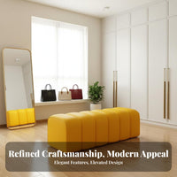 Soft Fabric Top Entryway Changing Stool Multi-Purpose Upholstered Bench Padded Seat Home Seating dense foam Filling for Apartment Dwellers, Interior Decorators, Bedroom, Cloakroom, changing area, Retail shop