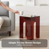 Modern Minimalist Wavy Pedestal Side Table Space-Saving Indoor Furniture Multi-Purpose Small Stool Creative Sculptural Design for Apartment Dwellers, Interior Designers, Living Room, Bedroom, Entryway, Balcony
