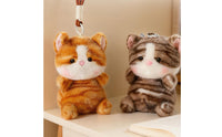Soft Toy Cat Keychain Cuddly Cat Keychain with Hanging Cord Lightweight Premium for Students, Backpack, Handbag