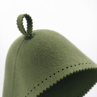 Wool Sauna Hat for Steam Bath, Heat Dry Headrest, Steam Room Essential, Absorbent Wellness Hat, Comfortable Fit