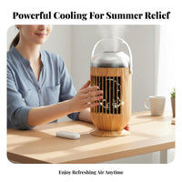 Desktop Air Chiller 400ml Water Tank Humidifier Cooling Fan 3 Speeds Portable Misting Fan for Office, Bedroom, Dorm Room