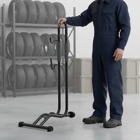 Padded L-Shaped Bike Stand Stable Upright Cycle Stand Powder-Coated Freestanding Bike Rack Rust-Resistant for Commuters