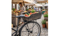 Rear Bike Basket Large Capacity Rear Cycle Basket Heavy Duty for Cyclists, Commuters, Commuting, Errands