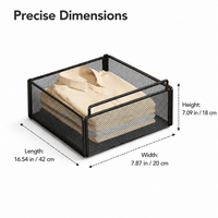 Pull Out Wardrobe Wire Basket, Small Metal Powder-Coated Closet Basket Drawer, Telescopic Sliding Cabinet Organiser for Clothing Storage
