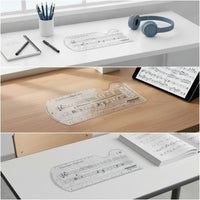 Music Notation Template Ruler Rounded Corners Music Scoring Guide Ruler Portable Musical Symbol Stencil