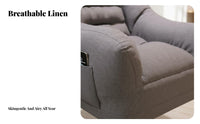 2 Pieces High Backrest Upholstered Armchair with Ottoman Comfortable Upholstered Chair and Ottoman Set Easy Assembly Lounge Seating Removable Cover for Young Adults, Home Workers, Book Lovers, Dorm Room, Bedroom, Balcony, Reading Nook