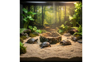Decorative Turtle Feeding Plate Easy to Clean Tree Stump Water Bowl Long-Lasting Amphibian Food and Water Bowl for Vivarium