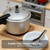 Alloy Material Miniature Realistic Design Dollhouse Cooking Set Collectible Item for Collectors, Hobbyists, Pretend Play, Room Box