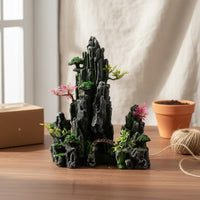 Resin Rockery Decoration Realistic Design Aquatic Pet Fish Habitat Mountain View Decor Aquatic Habitat Rockery Hideout Chinese