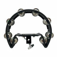 Easy Installation Double Row Jingle Tambourine Crisp Sound Double Row Jingle Hoop Lightweight for Drummers, Percussionists, Live Performance