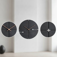 Wall Clock with Wood Hands Modern Minimalist Wall Clock 12 Inch Battery Operated for Living Room, Bedroom