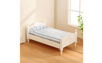 1:12 Scale Miniature Dollhouse Bed Collectible Dollhouse Bed Decorative Furniture Detailed for Collectors, Hobbyists, Kids, Bedroom Scene, Diorama