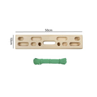 Solid Wood Climbing Fingerboard Skin-Friendly Polished Surface Wooden Climbing Hangboard for Climbers, Athletes, Home, Gym, Travel