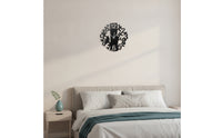 Silhouette Wall Clock Decorative Iron Wall Clock Elegant for Living Room, Office