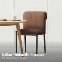 Light Luxury Design Upholstered High-Back Chair Ergonomic Backrest Upholstered Armless Side Chair Easy to Clean Kitchen Seat Stain-Resistant for Homeowners, Design Enthusiasts, Restaurant Owners, Dining Room, Home Office