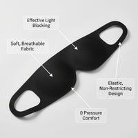 Zero Pressure Sleep for Women and Eye Cover for Adults, Lightweight Polyester Night Travel, Washable