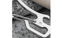 Stainless Steel Carabiner Keychain Multifunction Carabiner Clip Compact Key Holder Multitool for Hikers, Hiking