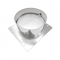 Stainless Steel Range Hood Air Outlet Base Thickened Metal Duct Outlet Base Backdraft Flap Hood Mounting Plate High-Temperature Resistant