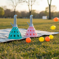 Family Fun Launch and Scoop Ball Game Easy to Play Handheld Ball Launcher Toy Lightweight Click and Scoop Toy Set Portable for Families, Outdoor