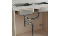 Double Sink Drain tube  Kit Anti-Odor Sink Drain Set Fast Drainage for Lavatory
