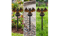 Sun-Powered Lamp Lantern with Nocturnal Creature Figure Halloween Solar Nocturnal Creature Stake Light Spooky Decor for Homeowners, Decorators