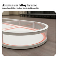 LED Glass Stage Remote Controlled Illuminated Walkway Stage Modular Design Reinforced Glass Display Stage for Fashion Shows, Nightclubs, Hotel Lobbies