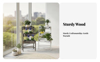 Foldable 3-Tier Extendable Planter Stand Space-Saving 3-Tier Ladder Stand Vintage Design Flower Rack Multi-Functional for Gardeners, Home Decorators, Homeowners, Balcony, Living Room, Indoor, Outdoor