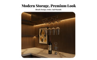 Hanging Vino Glass Rack Easy to Install Stainless Steel Vino Glass Hanger Under Cabinet Stemware Holder Great Gift