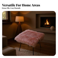 Non-Shedding Imitation Wool Mat Super Soft Faux Sheepskin Rug Warm and Cozy for Homeowners, Photographers, Bedroom, Living Room, Bay Window