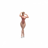 Athletic Woman Figurine Detailed Athletic Woman Figure Realistic Design Diorama Accessory for Model Hobbyists