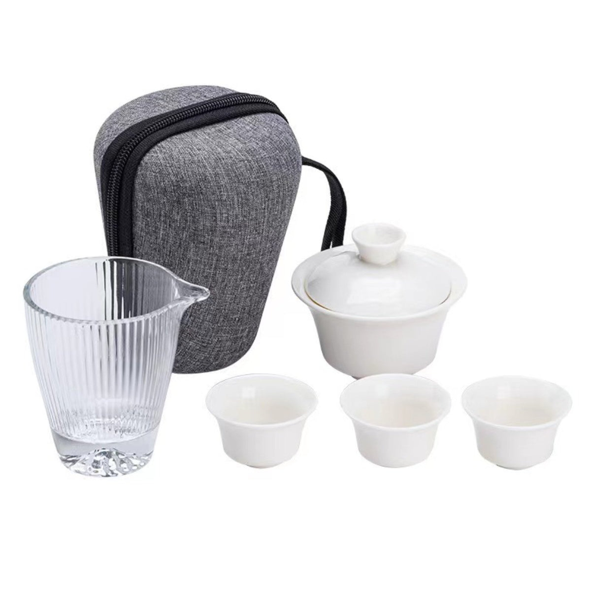 Portable Travel Tea Set Compact Design Portable Tea Set High Temperature Fired for Camping