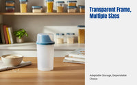 Plastic Airtight Food Container, Grain Storage Jar, Bean, Sweetener, Flour Organizer, Transparent, Modern Design
