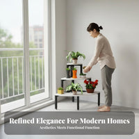 Multitier Design Tiered Ladder Shelf Floor-Standing Flower Rack Freestanding Plant Stand Corner-Fit for Apartment Dwellers, Gardeners, Homeowners, Balcony, Living Room, Indoor, Garden