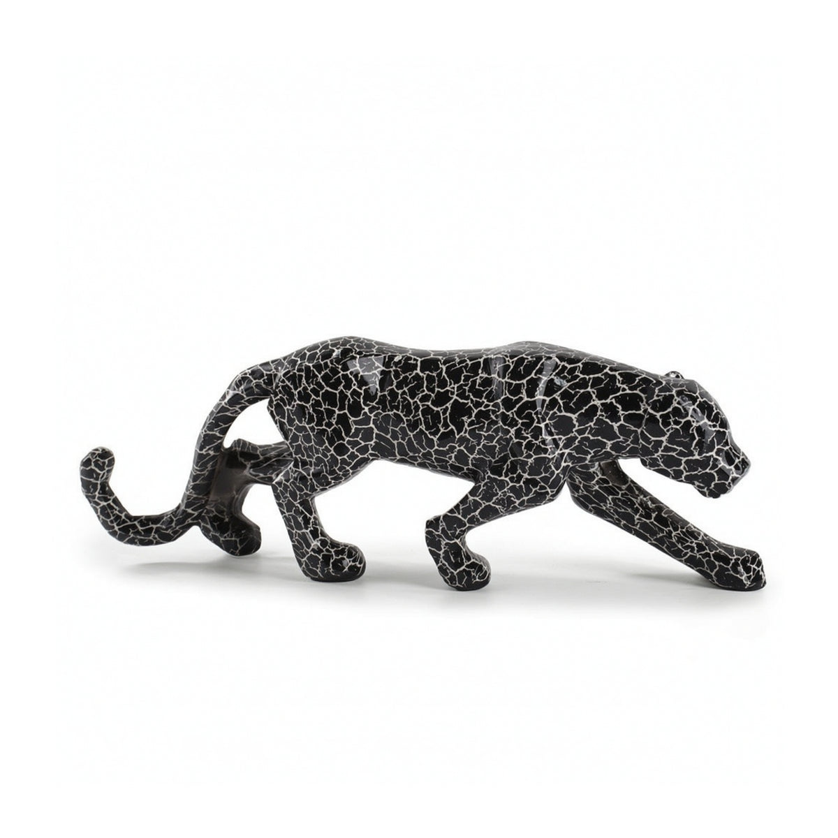 Figurine Crackle Statue Prowling Figurine for Home Stylists, Art Collectors, Office, Living Room, Car Dashboard