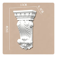 Classical Decorative Corbel Vintage Corbel with Floral Motif Polyurethane Decorative Trim Bracket Sturdy for Archways, Feature Walls