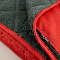 Picnic Blanket and Waterproof Camping Mat for a Family Picnic, Thickened Polyester Beach Blanket with Fleece Lining, Large Foldable Carry Bag