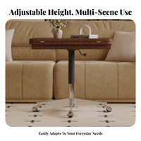 Mobile Design Adjustable C-Shaped Table Space-Saving Household Furniture half-century-centuryera aesthetic Laptop Stand multifunctional Use for Small Apartment Dwellers, Remote Workers, Students, Living Room, Home Office, Bedroom