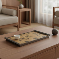 Tray with Handles Framed Rectangular Tray Tabletop