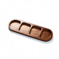 Wooden Condiment Dish Sturdy Sauce Dish Compact Dipping Bowl Mini for Barbecue