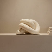 Sculpture with Knot Form Speckled Knot Ornament Minimalist for Shelf Styling