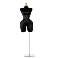 Female Torso Mannequin Contoured Mannequin with Metal Stand Floor-Standing Dress Form with Stand for Sewing Rooms