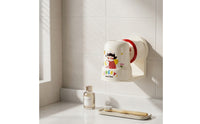 Toothbrush Holder with Tumbler No-Tools Wall-Mounted Toothbrush Holder Self Organizer for Kids, Young Children, Washroom, Rv, Apartment