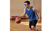Sports Eyewear with Strap Wraparound Goggles with Strap Sports Goggles Full-Coverage Safety Glasses Impact-Resistant