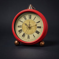 Twin Bell Alarm Clock Compact Metal Alarm Clock with Handle Sturdy for Bedroom
