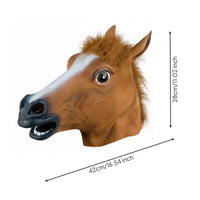 Horse Head Headpiece Realistic Animal Look Full Head Horse Headpiece Comfortable Fit Party Prop for Halloween