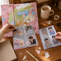 A5 Magnetic Photo Album with 3-inch Card Sleeves for Instax and K-Pop Photocards, Loose-Leaf Binder