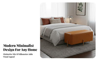 Light Luxury design Rectangular End-of-Bed Stool Modern Design Upholstered Bench Fashionable Ottoman Multi-Purpose for Bavailableique Owners, Adults, Homeowners, Walk-in Closet, Bedroom, Clothing shop, Entryway