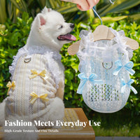 Lightweight Ruffle Trim Cat Camisole Easy On and Remove Princess Design Pet Dress Secure Fasteners for Cats, Kittens, Parties, Outdoor