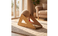 Interactive Triangular Cat Scratcher Multifunctional Triangle Cat Scratcher Sturdy Inclined Scratch Pad Wear-Resistant for Cats